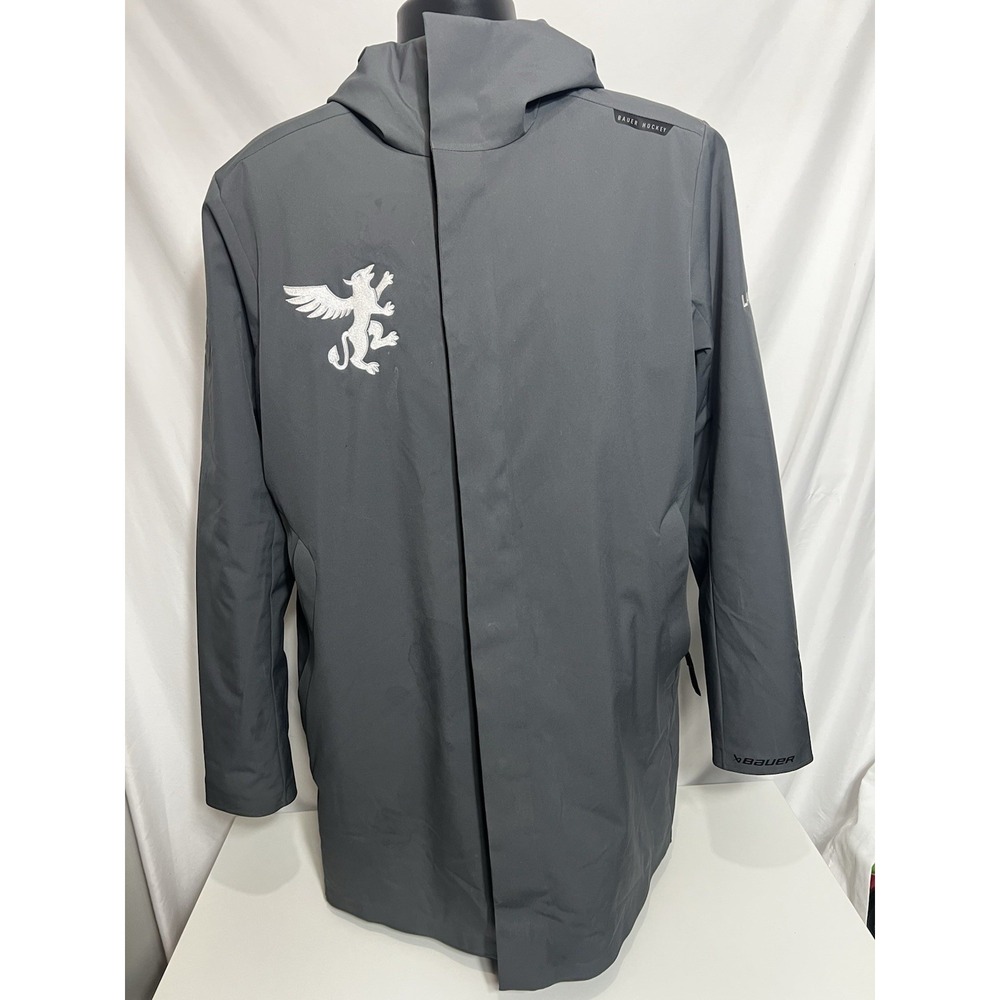 Bauer Team Hockey Travel Jacket Mens Large  Full Zip Gray  Lakotish Logo